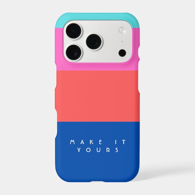 Personalized Modern Colour Block Pattern (Back)