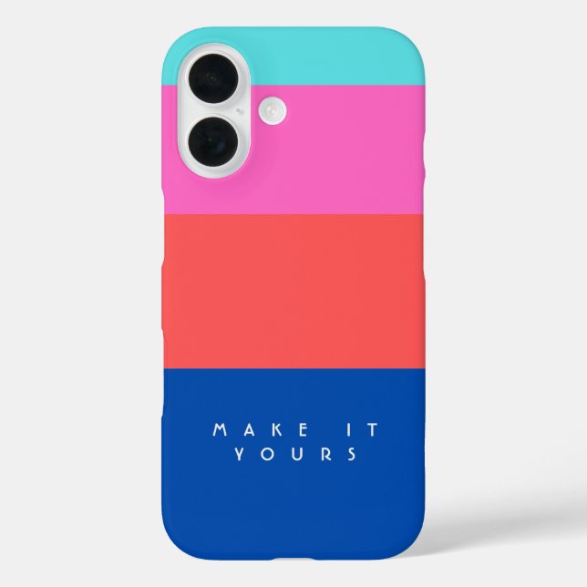 Personalized Modern Colour Block Pattern Case-Mate iPhone Case (Back)