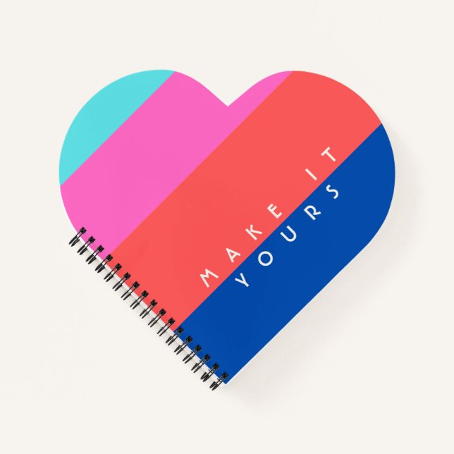 Personalized Modern Colour Block Pattern Notebook (Front)