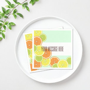 Personalized Modern Colourful Citrus Fruit Paper Napkin
