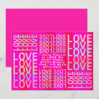 Personalized Modern Colourful "LOVE" Typography Ar