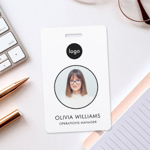 Personalized Modern Custom Employee Photo ID Badge