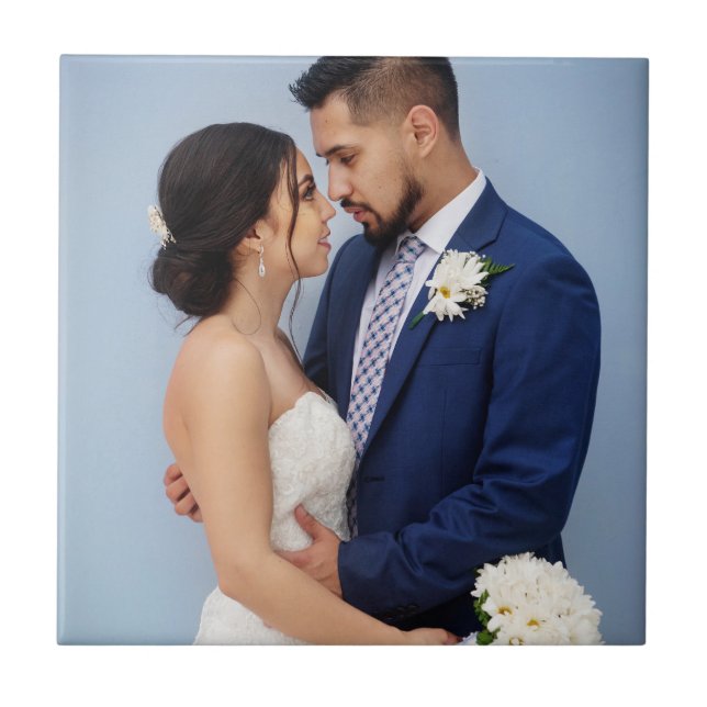 Personalized Modern Custom Photo Tile (Front)