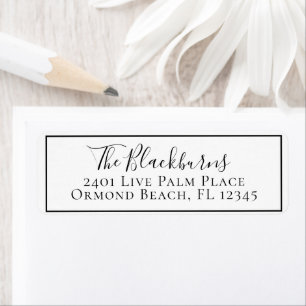 Personalized Modern Custom Return Address Label