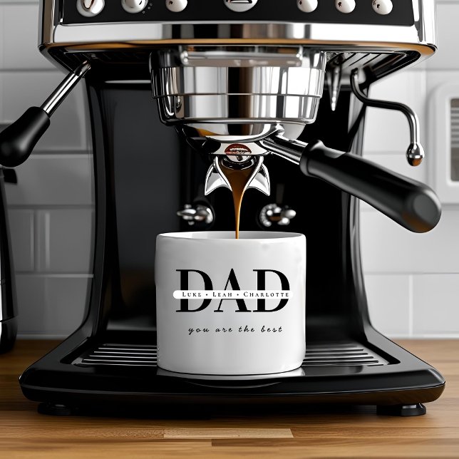 Personalized Modern DAD Espresso Mug (Creator Uploaded)