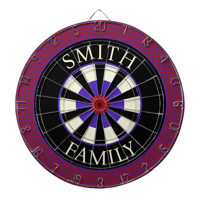 Personalized Modern Dart Board (Front)