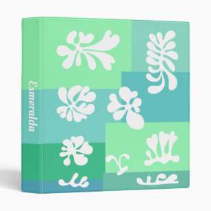 Personalized Modern Design in Green    Binder