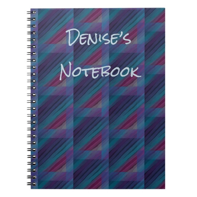 Personalized Modern Design Spiral Notebook (Front)