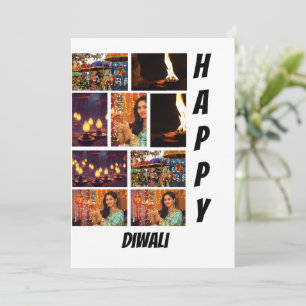 Personalized Modern Diwali 9  Photo Collage  Invitation