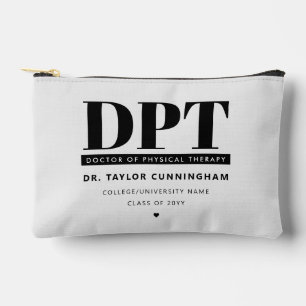 Personalized Modern DPT Doctor of Physical Therapy Accessory Pouch
