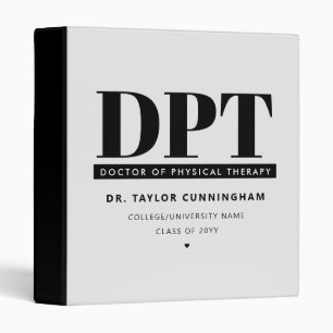 Personalized Modern DPT Doctor of Physical Therapy Binder