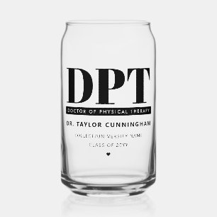 Personalized Modern DPT Doctor of Physical Therapy Can Glass
