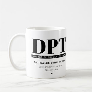 Personalized Modern DPT Doctor of Physical Therapy Coffee Mug