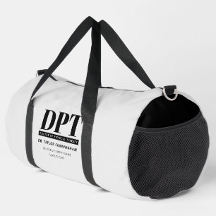 Personalized Modern DPT Doctor of Physical Therapy Duffle Bag