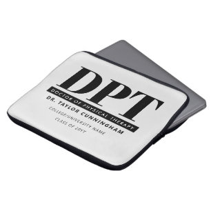 Personalized Modern DPT Doctor of Physical Therapy Laptop Sleeve