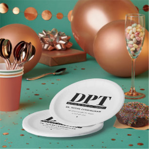 Personalized Modern DPT Doctor of Physical Therapy Paper Plate