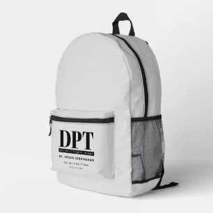 Personalized Modern DPT Doctor of Physical Therapy Printed Backpack