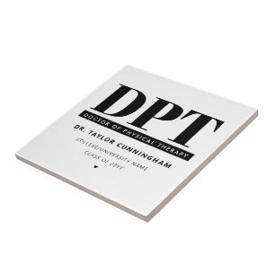 Personalized Modern DPT Doctor of Physical Therapy Tile