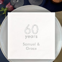 Personalized Modern Elegant 60th Anniversary Party