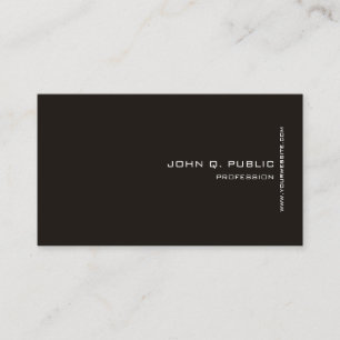 Personalized Modern Elegant Black White Template Business Card