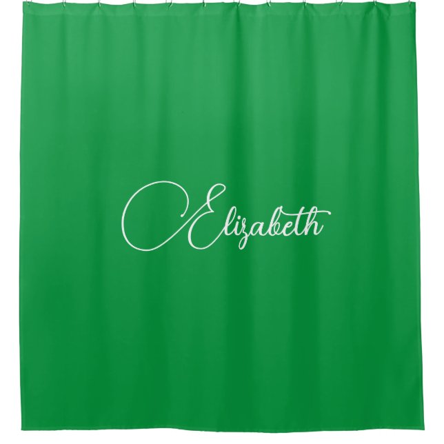Personalized Modern Elegant Kelly Green Template (Front)