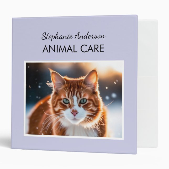 Personalized Modern Elegant Lavender Custom Photo Binder (Front/Inside)