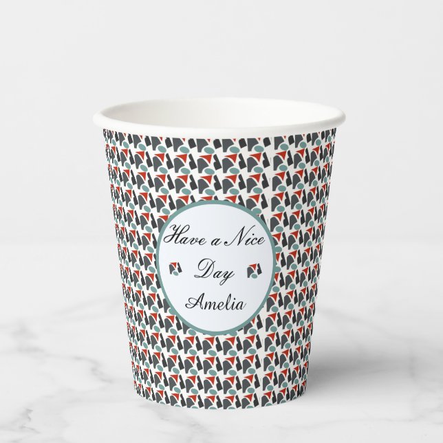 Personalized Modern elegant  Paper Cups (Front)