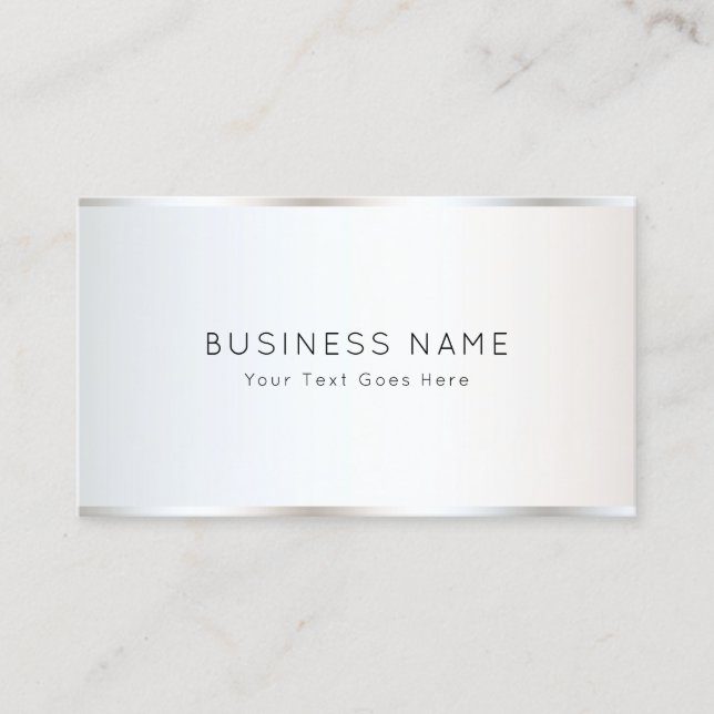 Personalized Modern Elegant Plain Template Best Business Card (Front)