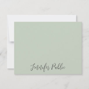 Personalized Modern Elegant Script Name Flat Card