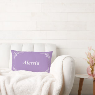 Personalized Modern Elegant Typography Name  Lumbar Pillow