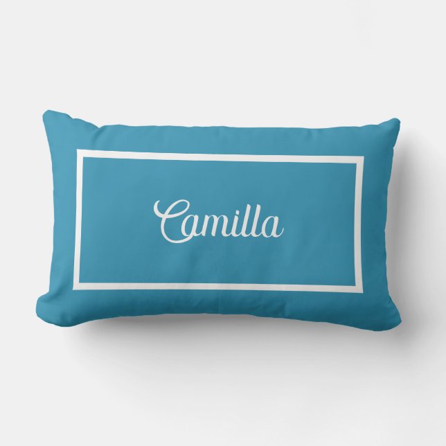 Personalized Modern Elegant Typography Name Lumbar Pillow (Front)