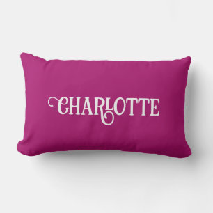 Personalized Modern Elegant Typography Name  Lumbar Pillow