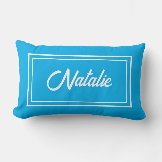 Personalized Modern Elegant Typography Name  Lumbar Pillow (Front)