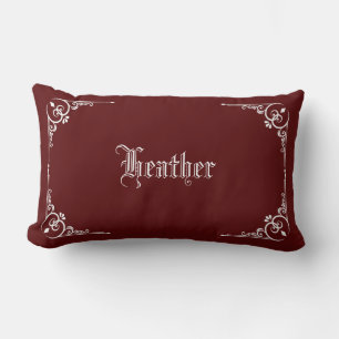 Personalized Modern Elegant Typography Name  Lumbar Pillow