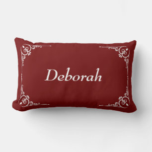 Personalized Modern Elegant Typography Name Lumbar Pillow