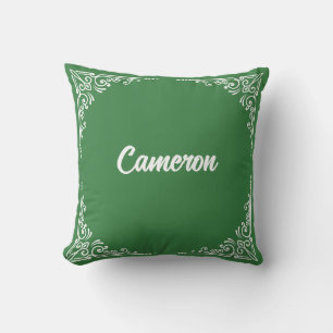 Personalized Modern Elegant Typography Name Throw Pillow