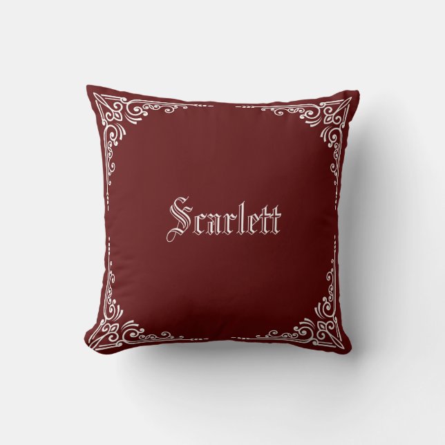 Personalized Modern Elegant Typography Name  Throw Pillow (Front)
