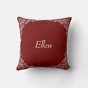 Personalized Modern Elegant Typography Name  Throw Pillow