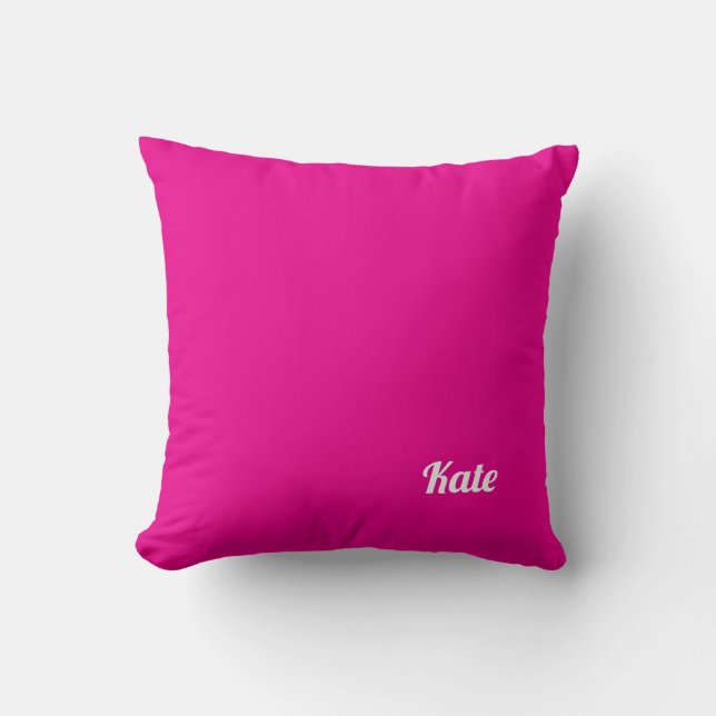 Personalized Modern Elegant Typography Name  Throw Pillow (Front)