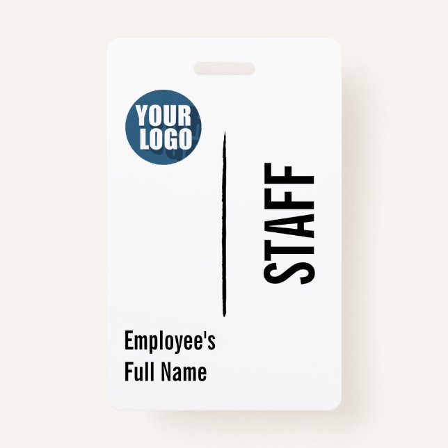 Personalized Modern Employee Logo  Badge (Front)