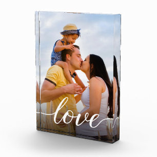 Personalized Modern Family Photo Love Script  Block