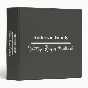 Personalized Modern Family Recipe Cookbook Binder
