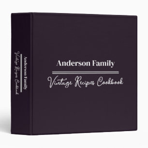 Personalized Modern Family Recipe Cookbook Binder