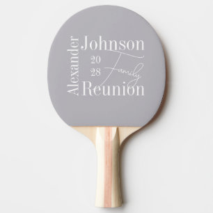 Personalized Modern Family Reunion Typography Ping Pong Paddle