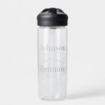 Personalized Modern Family Reunion Typography Water Bottle<br><div class="desc">This is a stylish, modern, minimal, grey, personalized, family reunion design. It has space for you to add your first name and family name along with the year of your reunion. It is in trending grey with stylish script typography. This stylish, typography design is perfect for your fun family reunion,...</div>