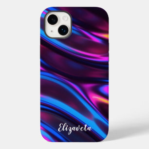 Personalized Modern Faux Iridescent w/ Name  Case-Mate iPhone 14 Plus Case