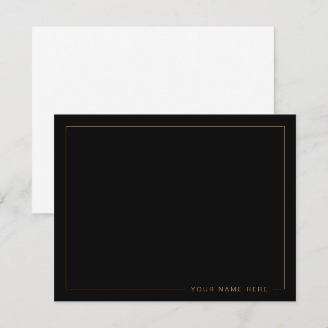 Personalized Modern Flat Note Card (Front/Back)