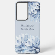 Personalized Modern Floral Dusty Blue
