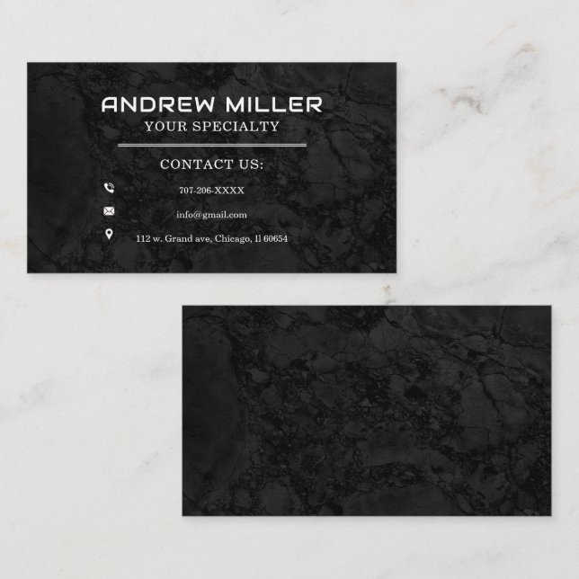 Personalized  Modern Founder Business Card Ideas (Front/Back)