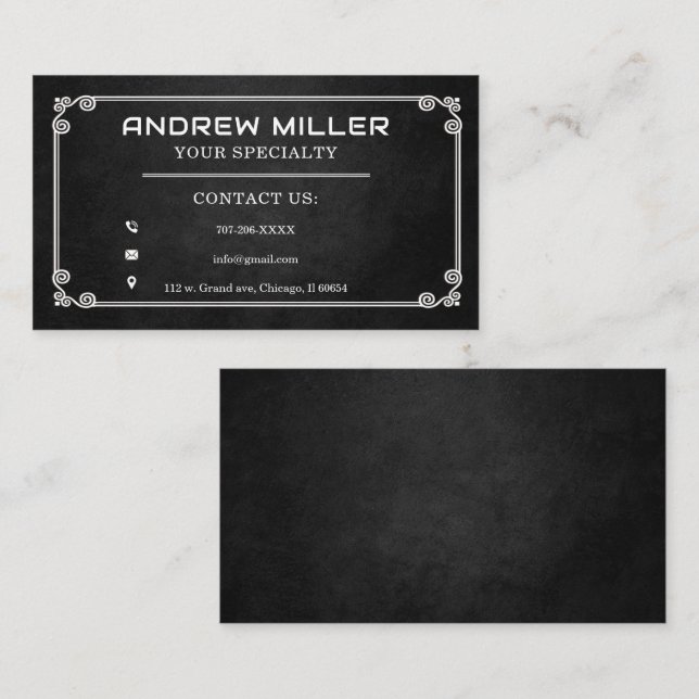 Personalized  Modern Founder Business Card Ideas (Front/Back)
